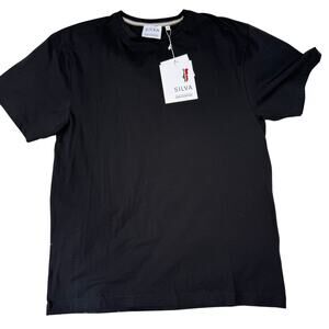 Silva Timeless Portuguese Essentials Men's T-Shirt Size M Black‎ Minimalist NWT